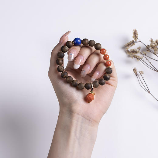 xy0537沉香+青金石南红国风手串 商品图10