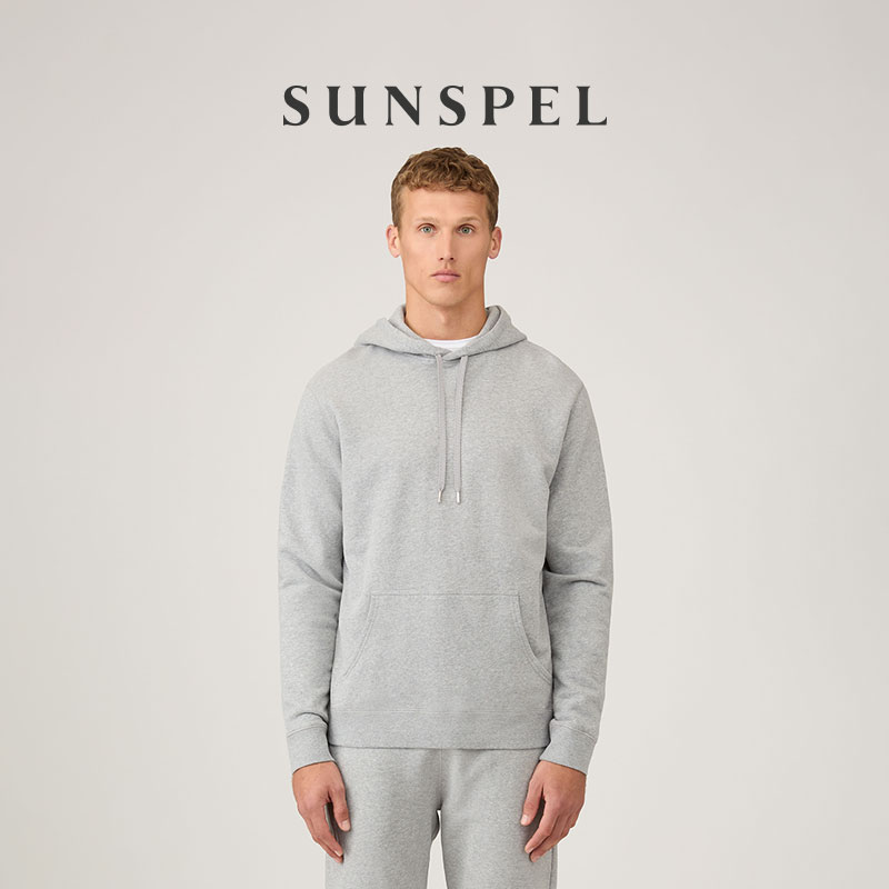 SUNSPEL男士经典款全棉抽绳宽松运动连帽卫衣