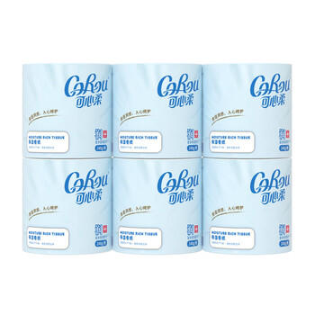 可心柔（COROU）4层加厚 240g/卷*6卷 有芯保湿卷纸 云柔巾厕所专用 /家庭清洁/纸品 /清洁纸品 /卷纸 商品图1