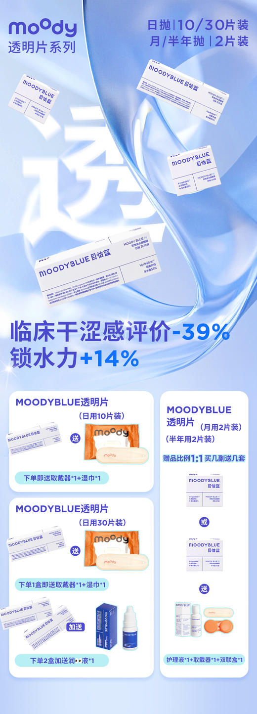 MOODYBLU【结束前通知】全新透明片 商品图0