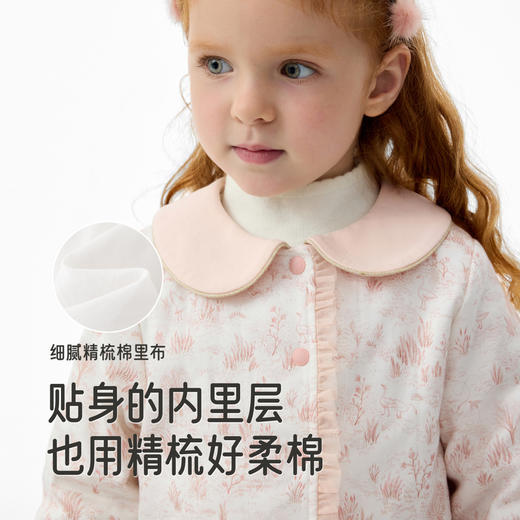 【商场同款】英氏儿童棉衣秋冬保暖女童翻领外套小童宝宝纯棉上衣 商品图2