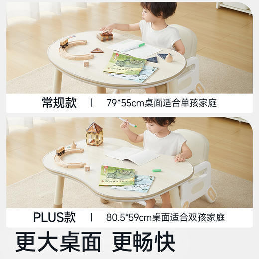*【mloong曼龙】花生桌 幼儿园桌子 宝宝游戏玩具桌 可升降调节 儿童学习桌椅套装 商品图4