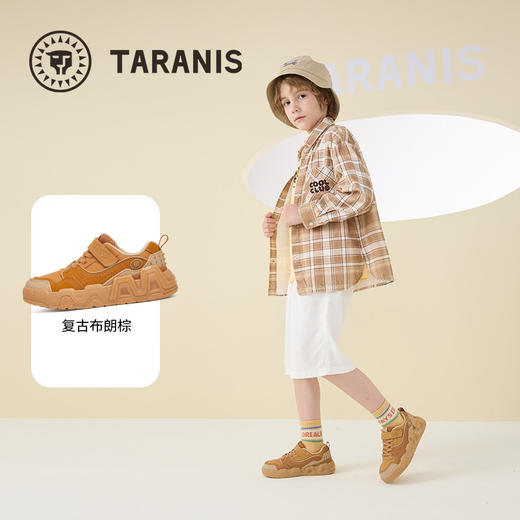 泰兰尼斯kids秋季新款复古耐磨透气防滑时尚男女童中性复古板鞋 T02D5C6721 商品图1