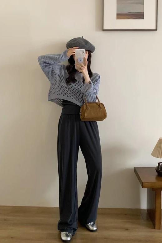 LNNNS 慵懒高腰裤罩衫套装 21058 商品图0