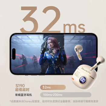 迪士尼（DISNEY）【爆卖50W+丨口碑推荐】无线蓝牙耳机半入耳式游戏音乐降噪跑步运动长续航适用于苹果小米S190米奇 /数码 /影音娱乐 /蓝牙/无线耳机 商品图8