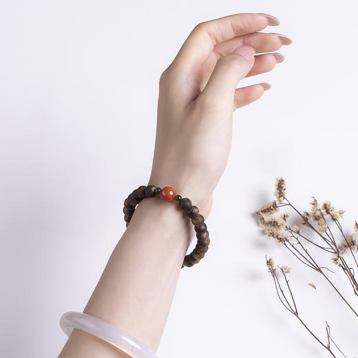 xy0532沉香+南红回纹珠提溜手串 商品图9