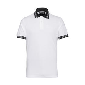 【超惠秒】Versace 范思哲 男士全棉字母刺绣+领圈logo简约休闲短袖 Polo T恤11942