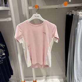 安踏儿童T恤专柜25年夏女大童跑步系列针织短袖衫 362525109R