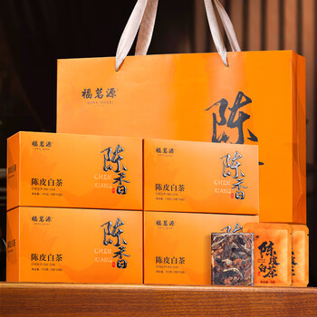 福茗源白茶 陈皮白茶600g 2019陈皮白茶福鼎白茶新会寿眉茶叶礼盒送长辈 /水饮冲调 /茗茶 /白茶