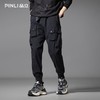 PINLI品立2025秋季新款潮牌多口袋工装裤男士宽松休闲长裤束脚裤GD253117025 商品缩略图0