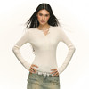 Ariseism 美式复古4色薄款长袖针织衫女秋季新款修身上衣 商品缩略图2