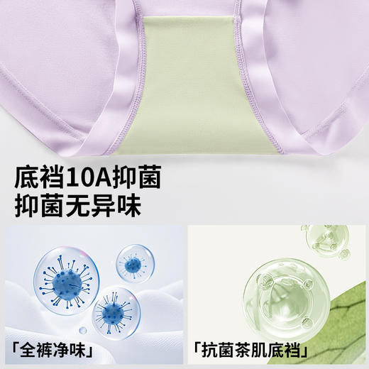 N2-【3条装】【天丝95莫代尔 专利茶肌款】10A抑菌比纯棉柔软蚕丝般丝滑 无痕舒适不夹臀  小云朵 商品图2