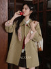 鹿向南「南庄往事」卡其色设计感气质风衣女秋新款中长款翻领外套 商品缩略图2
