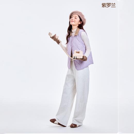 可拆翻领绗缝羊毛马夹 男女同款 保暖百搭 商品图4