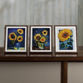 铜师傅 手工錾刻 铜雕画《金葵呈祥》向日葵书房办公室装饰画