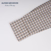 【休闲云染格纹 100%棉】占姆士男士春秋季新款纯棉云染修身格纹衬衫 商品缩略图5