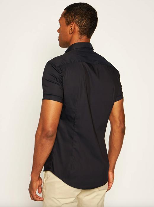 【超惠秒】Emporio Armani 男士刺绣飞鹰logo 弹棉短袖衬衣 97604 商品图4
