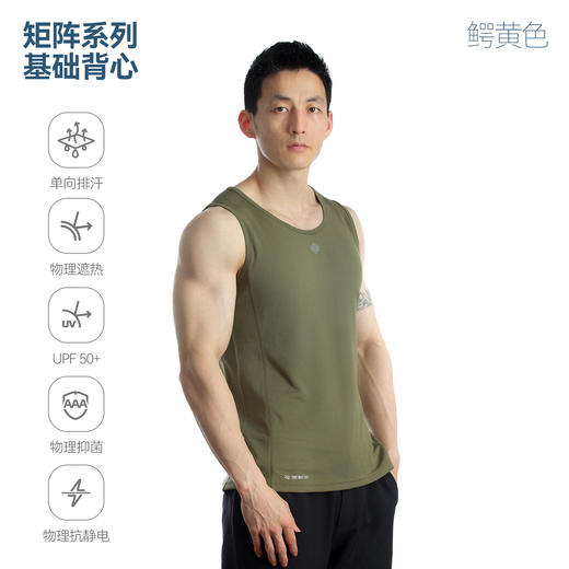 单导背心男健身户外运动透气汗衫修身速干打底衫跑步排汗无袖T恤 商品图4