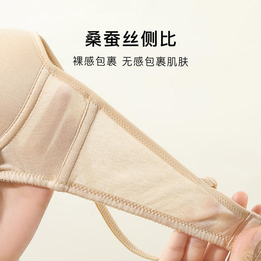 【100%桑蚕丝】真丝文胸天然养肤隐形无痕聚拢无钢圈舒适薄杯兮梦雅蝶 商品图8