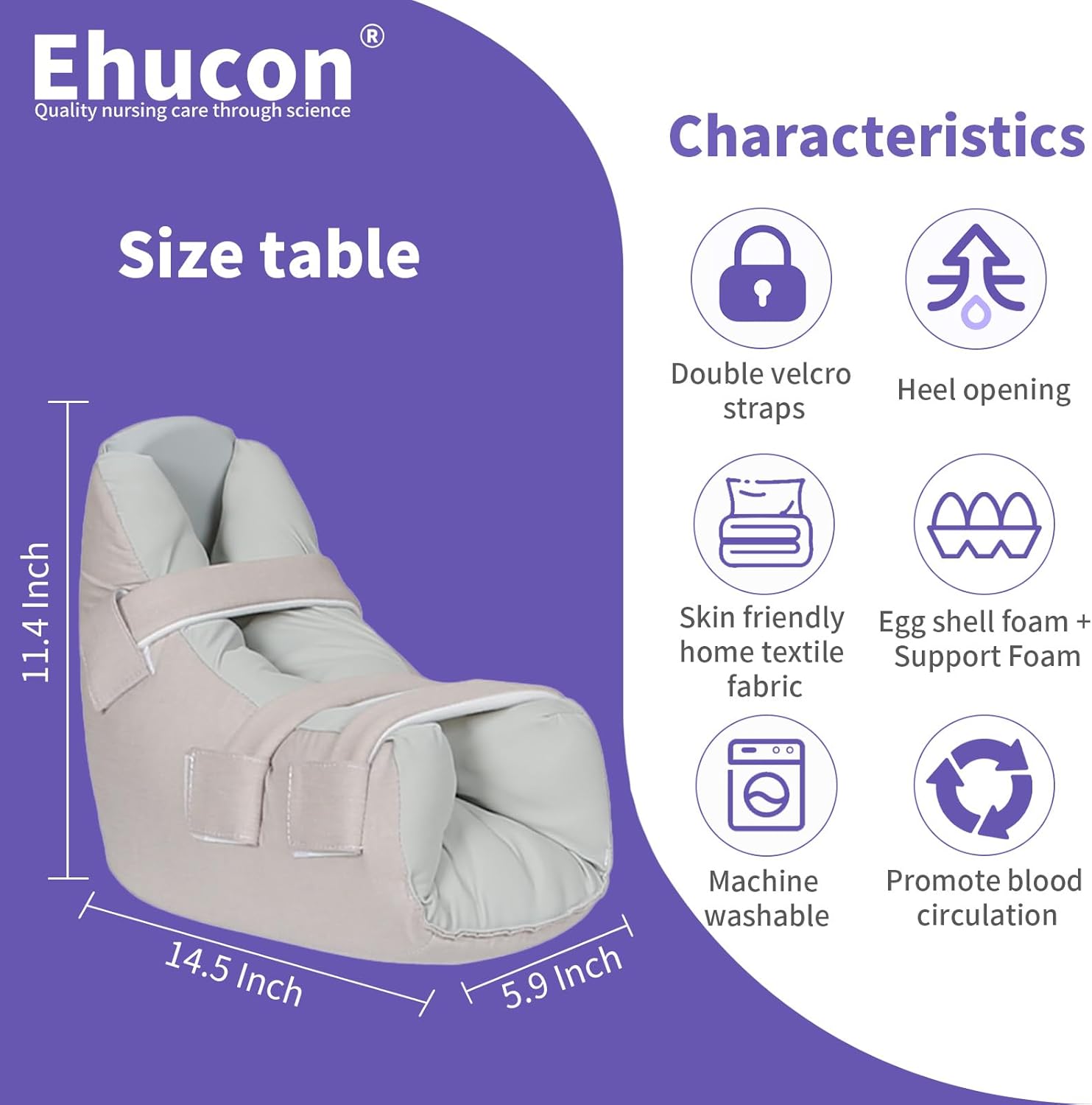 移护康卧床防压疮脚套脚踝保护套护脚踝固定器防足下垂褥疮垫护具（单只装）