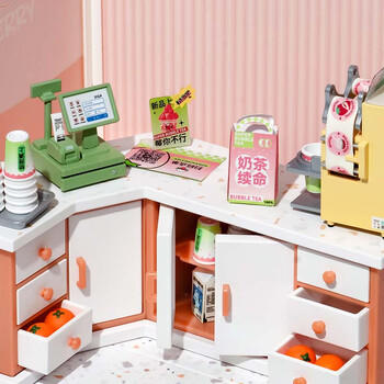 若来（Rolife）超级世界奶茶店diy手工小屋积木拼装玩具儿童生日礼物女孩 /玩具乐器 /积木拼插 /积木 商品图0