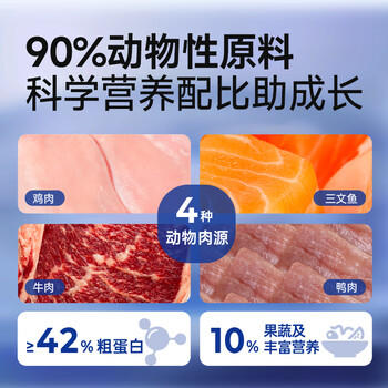 阿飞和巴弟猫粮E76益生菌全价冻干双拼全阶段猫粮2kg*5袋装10kg【宠物金选】 商品图0