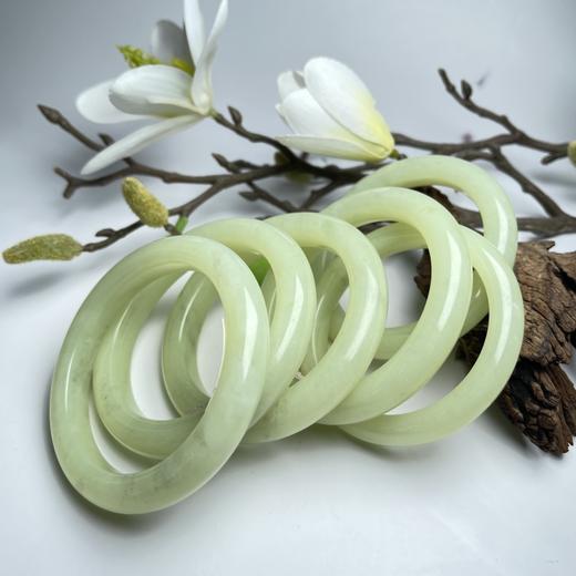 和田玉手镯-黄口宽条-8F03 商品图0