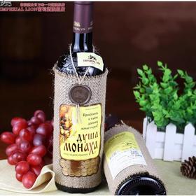 【中欧班列精选】俄罗斯原装进口摩尔多瓦修道士红酒麻袋片半甜红葡萄酒750ML