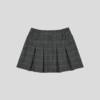 GOODBAI 高腰百褶侧腰拉链格纹短裙 商品缩略图2