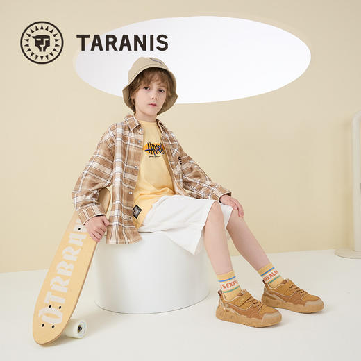 泰兰尼斯kids秋季新款复古耐磨透气防滑时尚男女童中性复古板鞋 T02D5C6721 商品图4