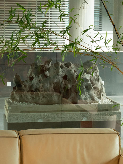 清	太湖石园林赏石配汉白玉石盆 商品图4