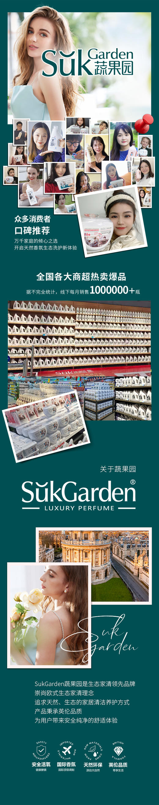 【XYY】SukGarden蔬果园蓝风铃香水柔软洗衣液（袋装）SGY0156   500g 商品图10