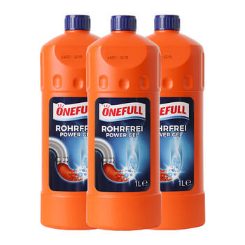ONEFULL嘎嘎通管道疏通剂1000ml*3强力溶解厨房下水道疏通厕所马桶地漏 /家庭清洁/纸品 /家庭环境清洁 /管道疏通剂 商品图1