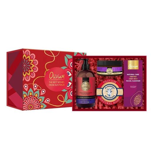 【中欧班列】澳洲 原装进口Oliviam/澳莉维亚红色缤纷世界爱美丽清洁护肤四件套 ALWY 商品图2