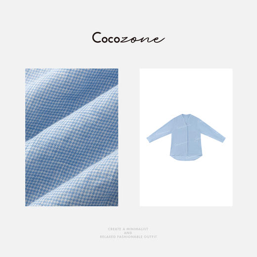 COCO ZONE 刘一一【100亚麻】简约V领暗扣舒适透气衬衣CD2A0616 商品图2