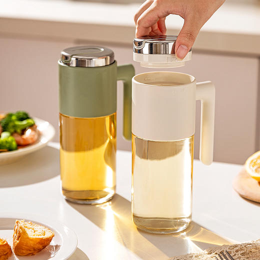 摩登主妇自动开合油壶不挂油酱油醋调料瓶厨房家用不锈钢油罐油瓶 商品图2