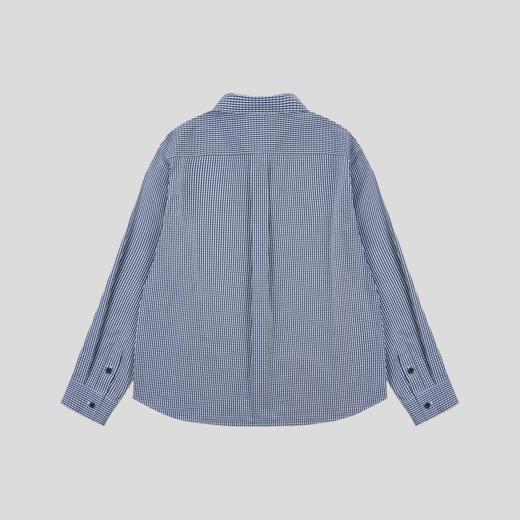 GOODBAI 学院组合logo印花翻领oversize长袖衬衫 商品图4