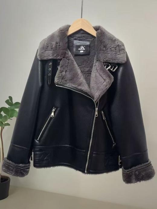 【品牌特卖】seazennal厚款皮毛一体pu免洗脏了可擦秋冬外套-喜出 商品图9