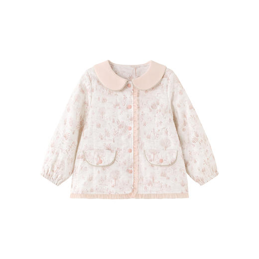 【商场同款】英氏儿童棉衣秋冬保暖女童翻领外套小童宝宝纯棉上衣 商品图4