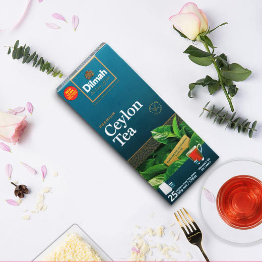 【中欧班列精选】 斯里兰卡迪尔玛原味红茶 原装进口迪尔玛英式早餐冲泡茶包饮品原味红茶 2g*25包/盒 商品图4