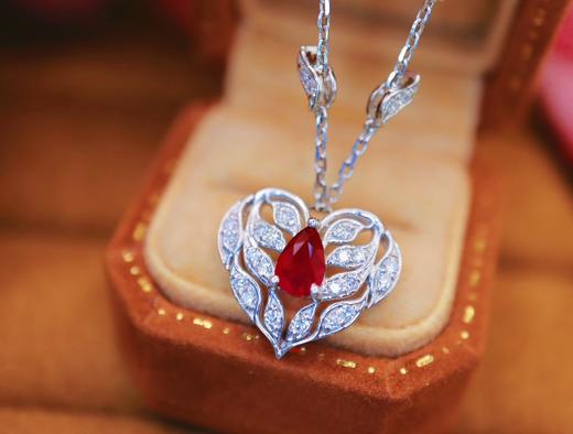 0.5ct刻面红宝石项链 商品图2