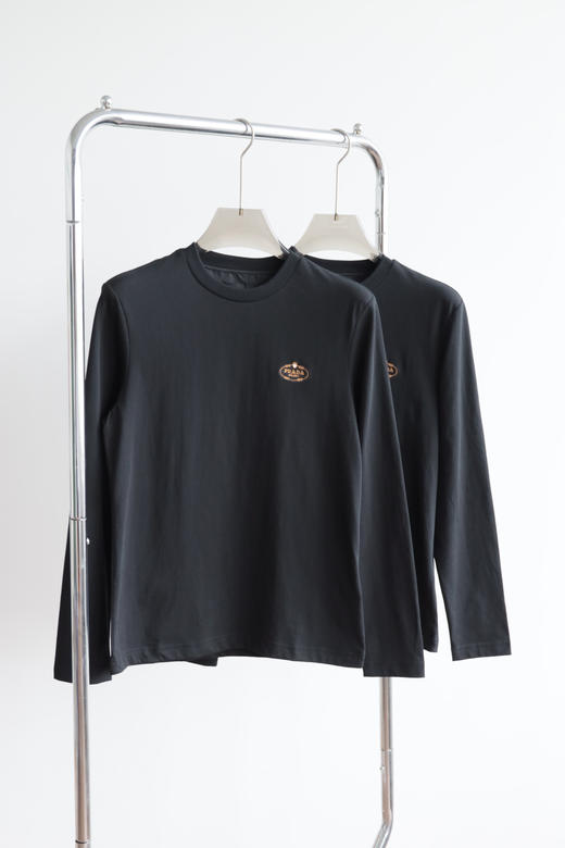 P.R.D 棉质平纹 皇冠徽标针织长袖T恤 CX205 商品图2