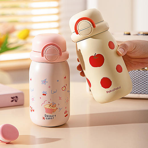 摩登主妇儿童保温杯学生上学专用高颜值吸管杯子保冷杯不锈钢水杯 商品图0