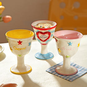 摩登主妇高脚马克杯生日礼物甜品杯情侣杯子陶瓷杯家用水杯果汁杯