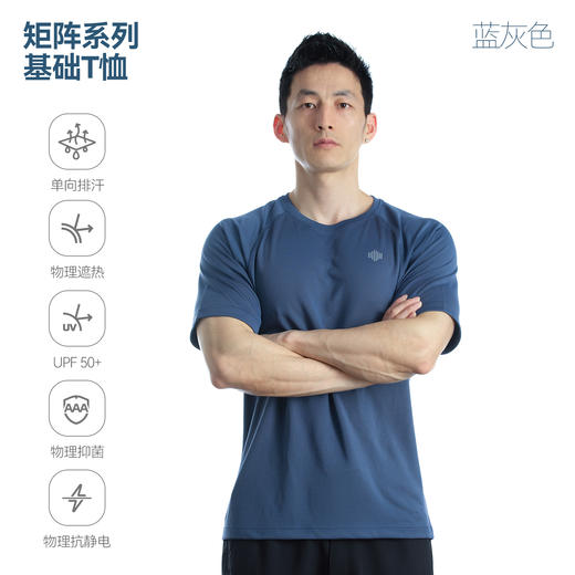单导单向导湿速干t恤短袖男款宽松圆领吸汗休闲户外运动速干衣 商品图3