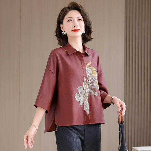 KQL 422H2851刺绣短外套气质新中式西装上衣 商品图4