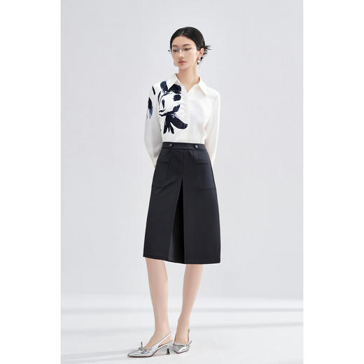 米思阳2025新款遮胯显瘦A字半身裙1653 商品图4