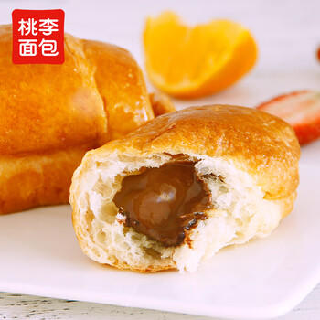 桃李巧乐角面包巧克力600g夹心爆浆可颂牛角包早餐糕点办公室零食整箱 /休闲食品 /西式糕点 /手撕面包 商品图6