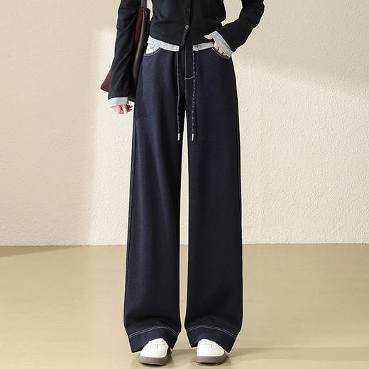 垂顺有型的简约清爽牛仔直筒裤 显瘦不起皱 包容各种腿型 商品图2