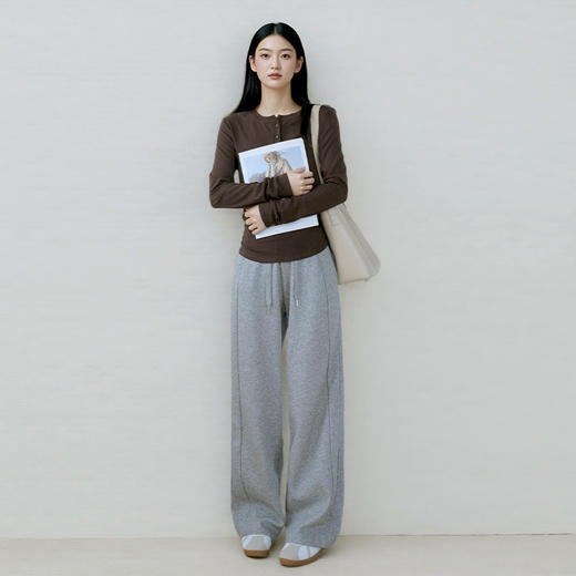 优选丨lu风舒弹简约弧形显瘦卫裤休闲裤 商品图2